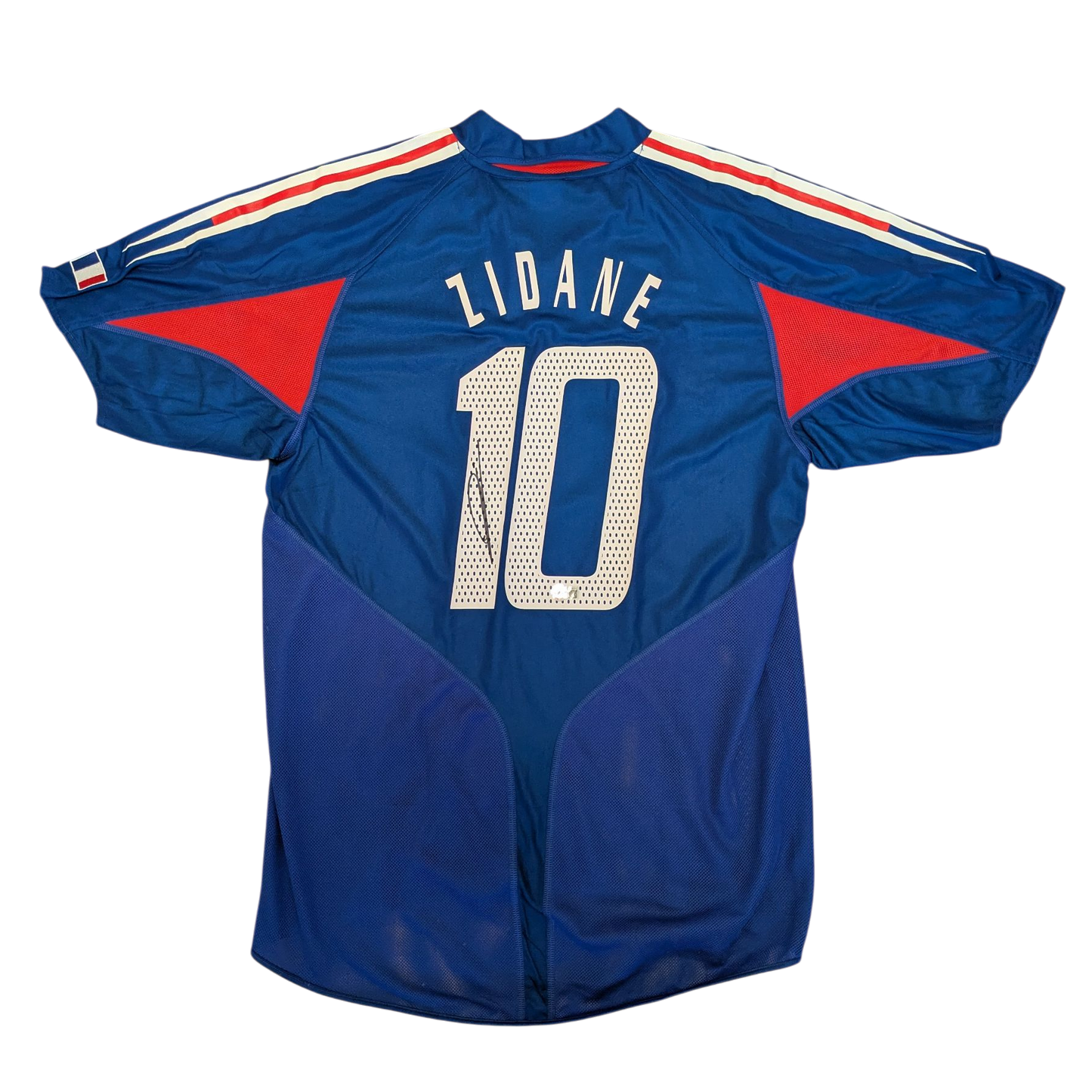 Maillot Équipe de France, signé par Zinedine Zidane EURO 2004