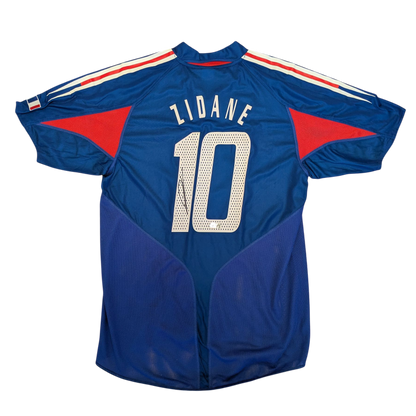 Maillot Équipe de France, signé par Zinedine Zidane EURO 2004