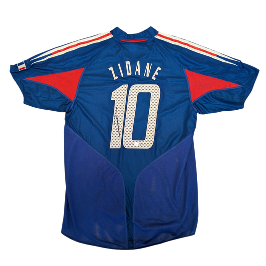 Maillot Équipe de France, signé par Zinedine Zidane EURO 2004