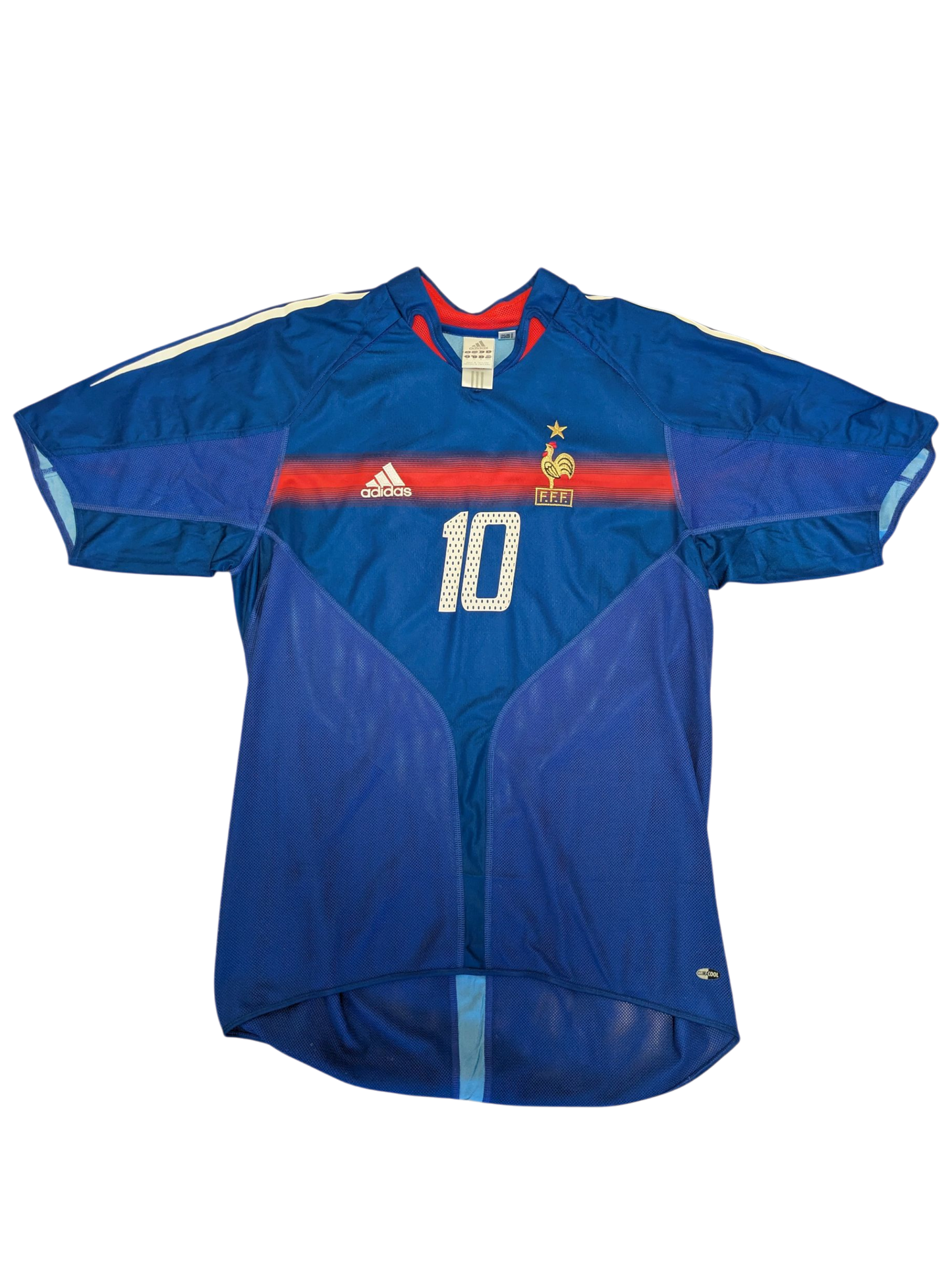 Maillot Équipe de France, signé par Zinedine Zidane EURO 2004