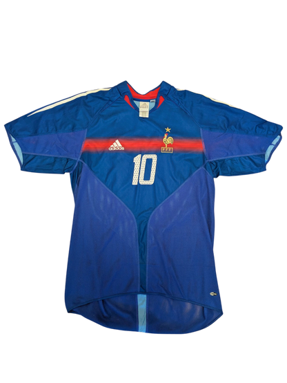Maillot Équipe de France, signé par Zinedine Zidane EURO 2004
