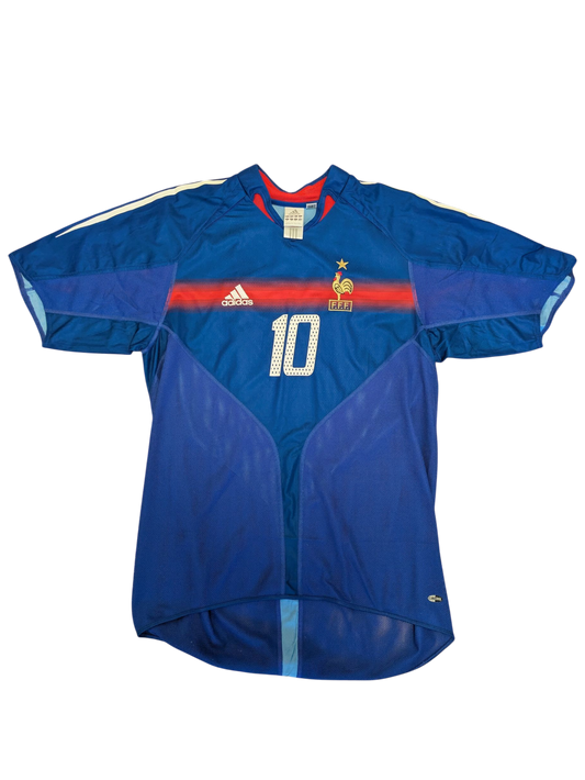 Maillot Équipe de France, signé par Zinedine Zidane EURO 2004
